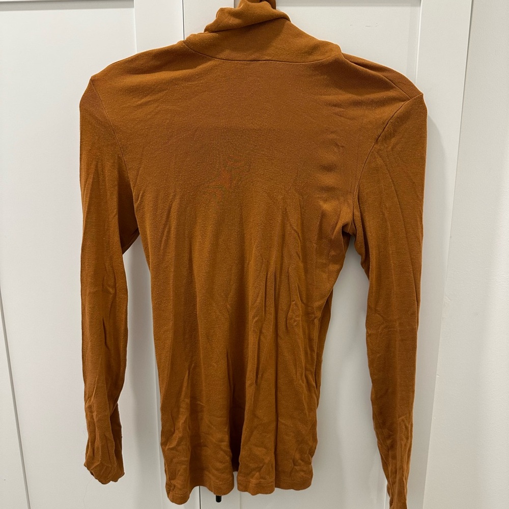 Splendid Rust Turtleneck Top
